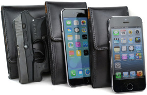 The Sneaky Pete Pholster is a cell phone case built identically to the company's common handgun holsters.