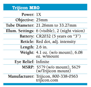 Trijicon-MRO-(Miniature-Rifle-Optic)-Specs