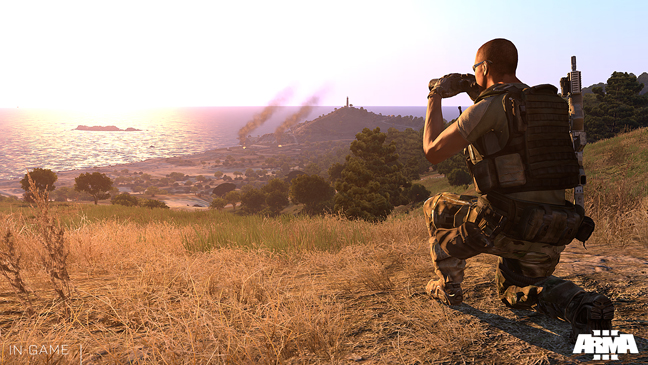 Arma 3 is the premier military simulation PC game, featuring authentic combined arms and combat on unrestricted large-scale terrains. (Bohemia Interactive)