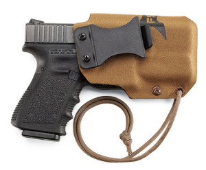 The FirstSpear SSV holster works for carrying handguns with popular Streamlight- or SureFire-model pistol lights attached. The SSV is ideal for AIWB or IWB carry. $100