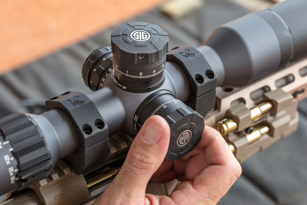 Both the elevation and windage turrets lock in place when not in use. A LevelPlex anti-cant system in the scope ensures the scope is level in the mount.