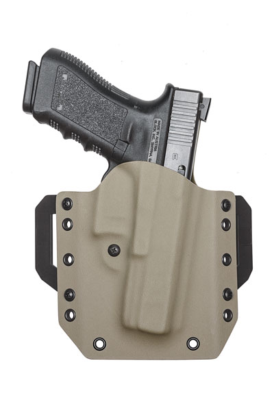 The LightTuck Kydex IWB holster is easily ordered online and comes available to precisely fit most handgun configurations. A long list of color or pattern options are available for an upcharge including license patterns from Kryptek, Mossy Oak and Realtree. However, there is no additional charge for black. $55
