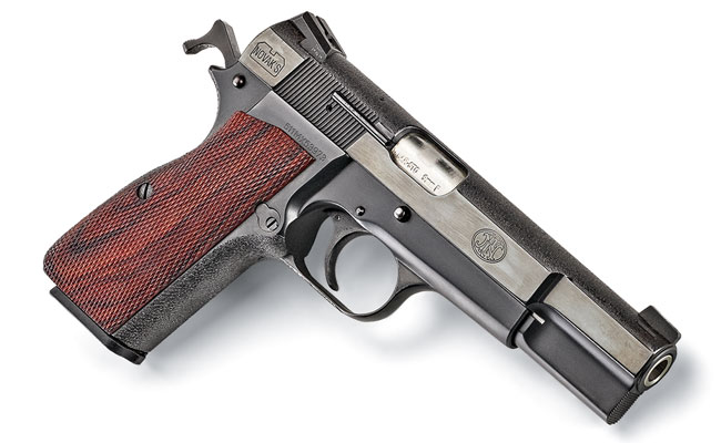 The FN Mark III Hi Powers are tough enough to stand up to a heavy shooting schedule. This FBI HRT clone was built by Wayne Novak and went 23,000 rounds with no broken parts.