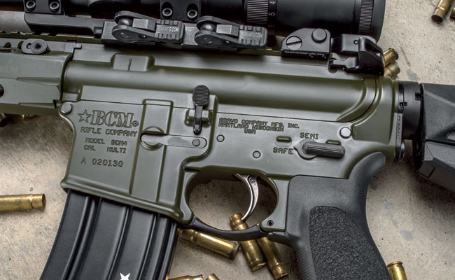 Inside the lower receiver is a low shelf that accepts the installation of an RDIAS (Registered Drop-In Auto Sear) for automatic rates of fire.