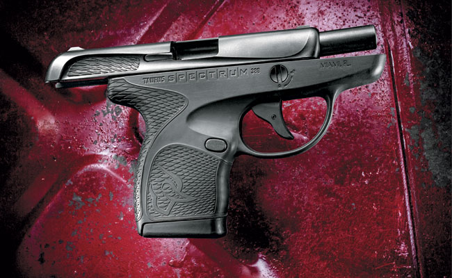 Never has a compact .380 felt so personal. Made in Miami, Florida, the new Taurus Spectrum features a proprietary thermopolymer gripping surface that blends with superb ergonomics.
