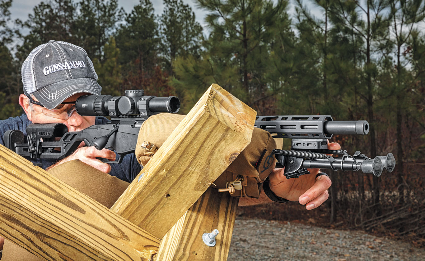 Learning to really shoot a rifle requires getting off your belly. The Precision Rimfire rifle makes that possible.