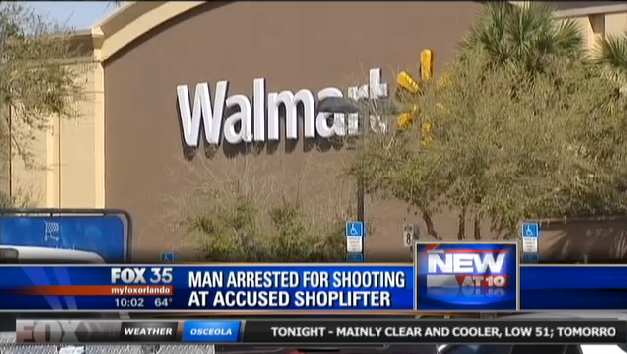 Florida Man Arrested for Shooting Thief's Car at Walmart