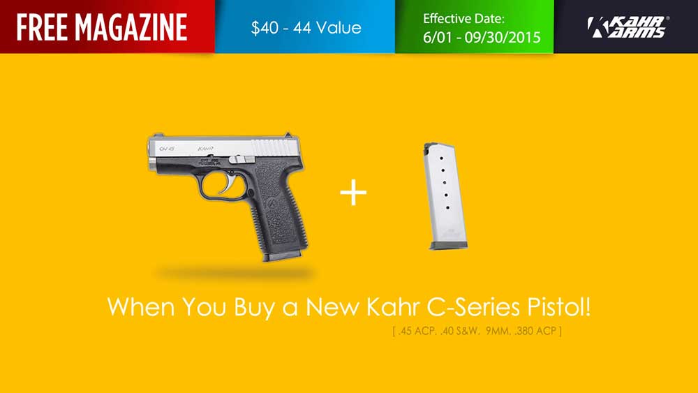 Kahr Arms Announces C-Series Free Magazine Promotion